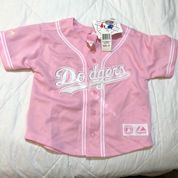 Majestic Other - 3 T Baby Dodgers Pink Jersey Majestic